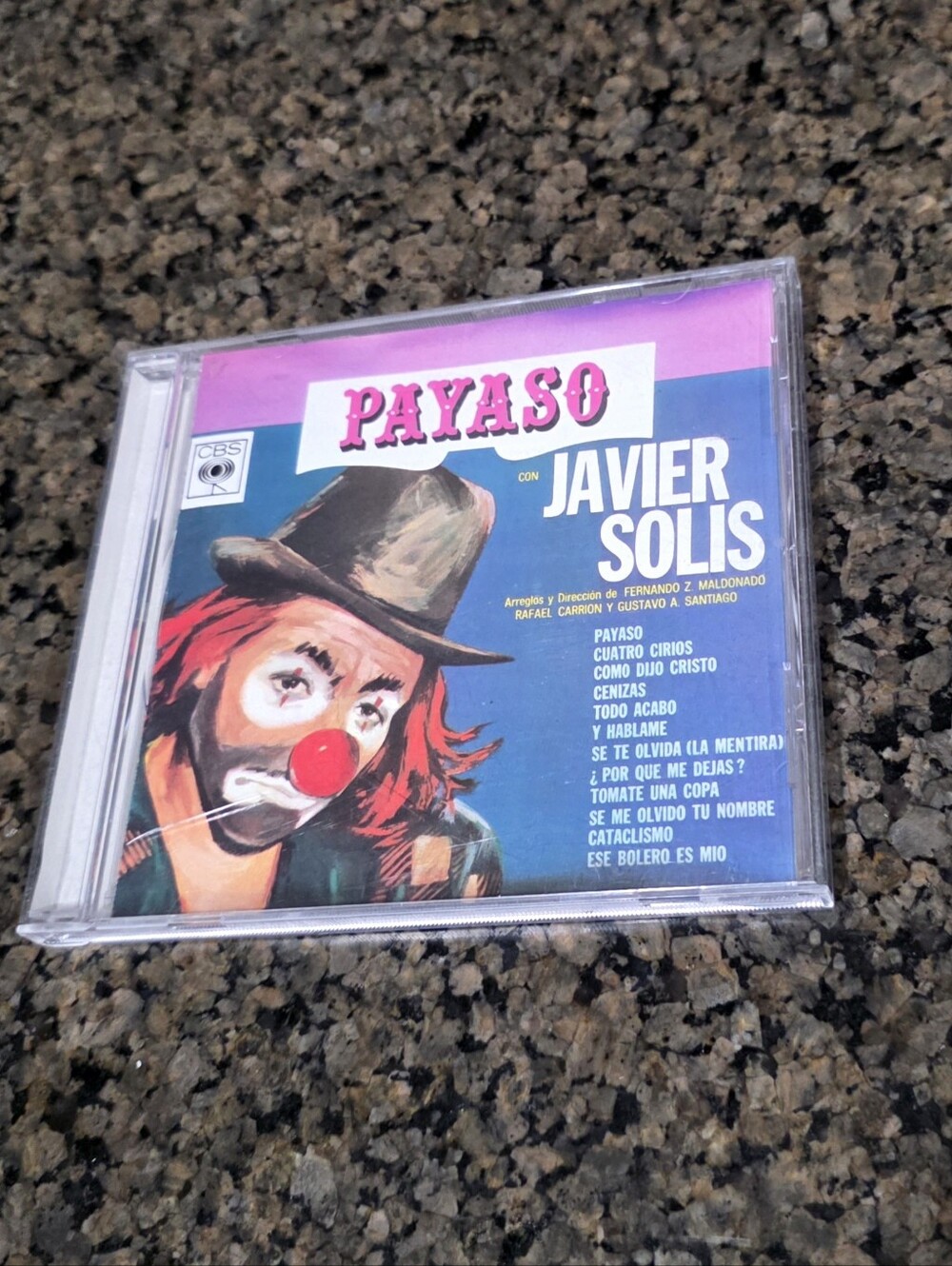 Javier Solís - Payaso CBS 1988 Music CD Bolero Ranchero rare Vintage CD-81033